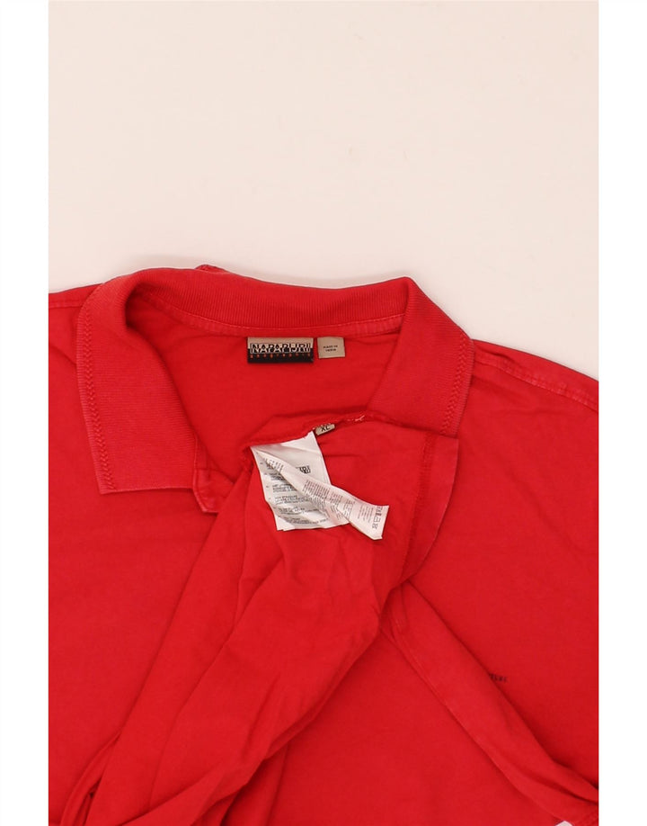 NAPAPIJRI Mens Polo Shirt XL Red Cotton Vintage Napapijri and Second-Hand Napapijri from Messina Hembry 