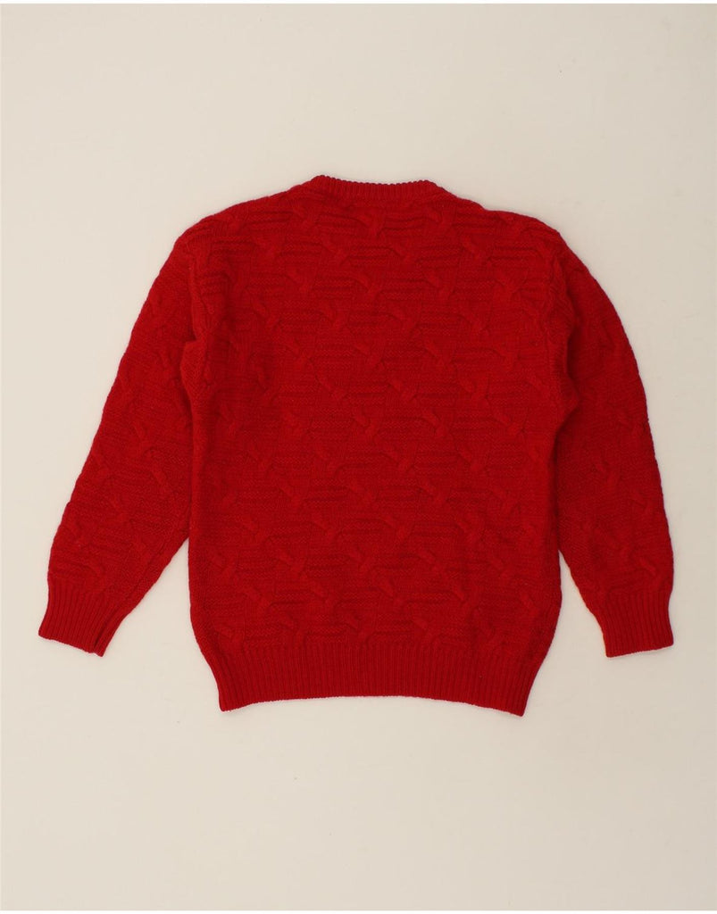 VINTAGE Womens Crew Neck Jumper Sweater UK 14 Medium Red | Vintage Vintage | Thrift | Second-Hand Vintage | Used Clothing | Messina Hembry 