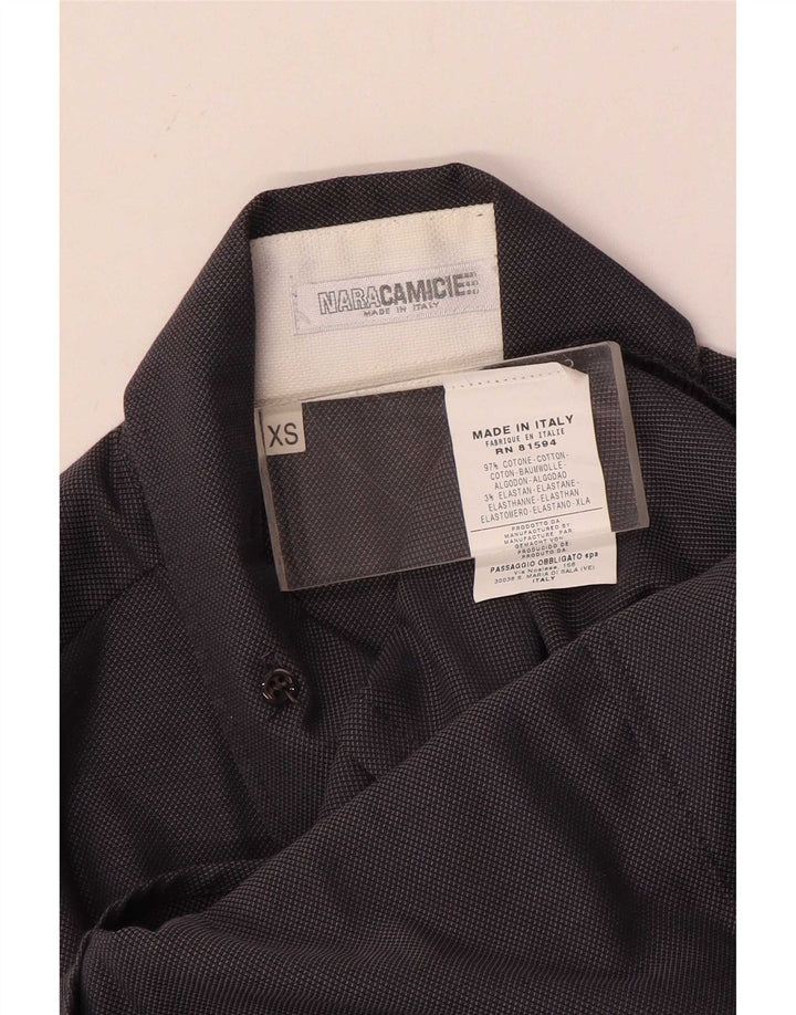 Naracamicie Mens Shirt XS Navy Blue Cotton