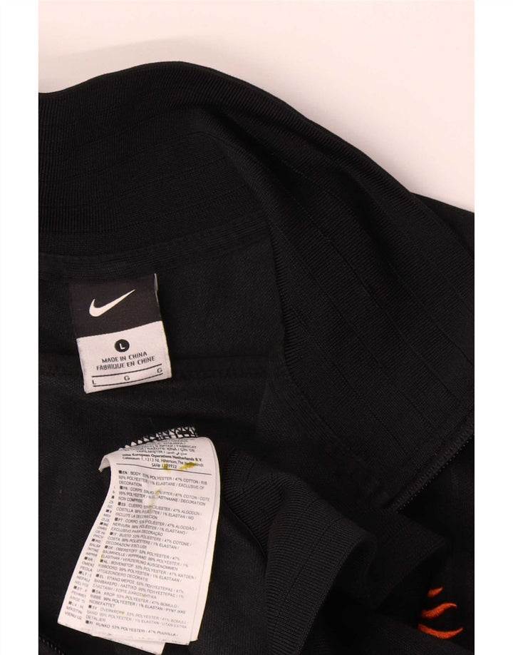 Nike Mens KNVB Graphic Tracksuit Top Jacket Large Black Pinstripe Polyester