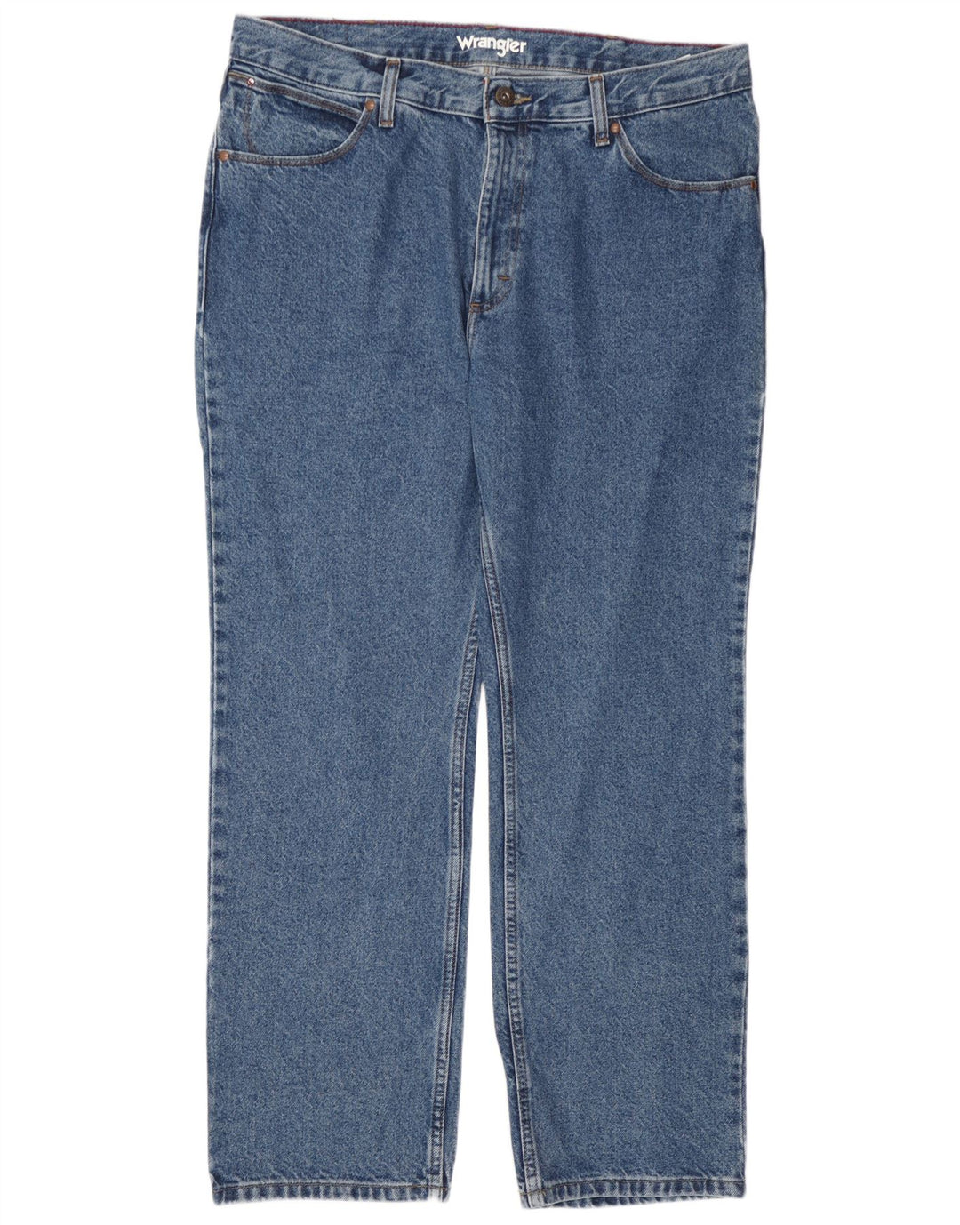 Wrangler Mens Straight Jeans W38 L30 Blue Cotton