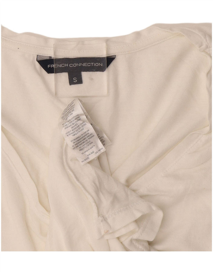 French Connection Womens T-Shirt Top UK 10 Small White Cotton