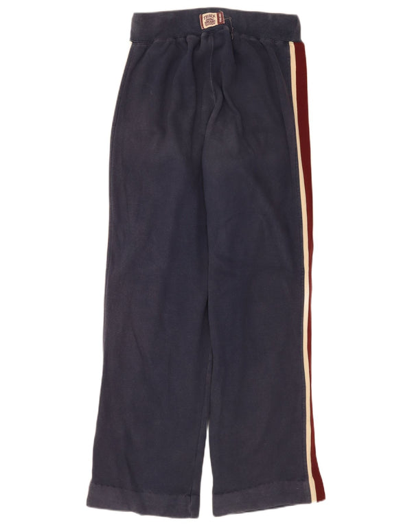 Nike Mens Graphic Tracksuit Trousers Small  Navy Blue Colourblock Cotton