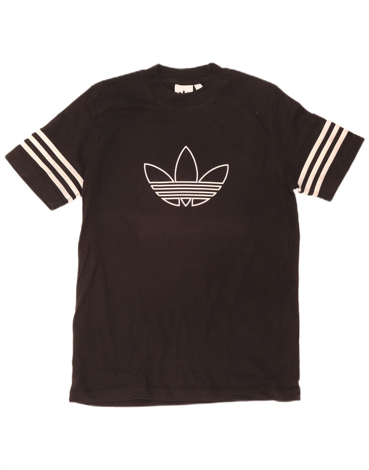 Adidas Mens Graphic T-Shirt Top Small Black Cotton