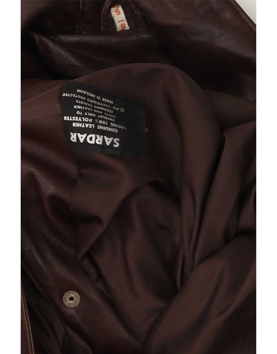 Sardar Womens Oversized Leather Coat UK 10 Small Brown