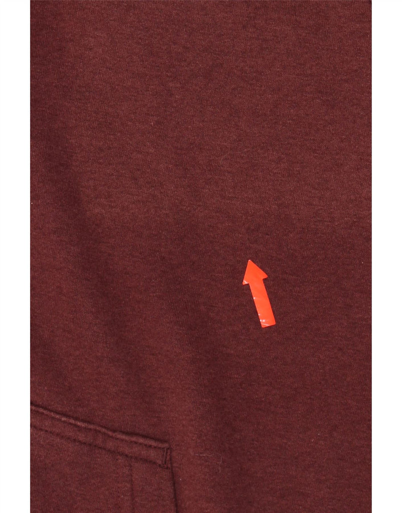 NIKE Mens Zip Hoodie Sweater Large Burgundy Cotton Vintage Nike and Second-Hand Nike from Messina Hembry 