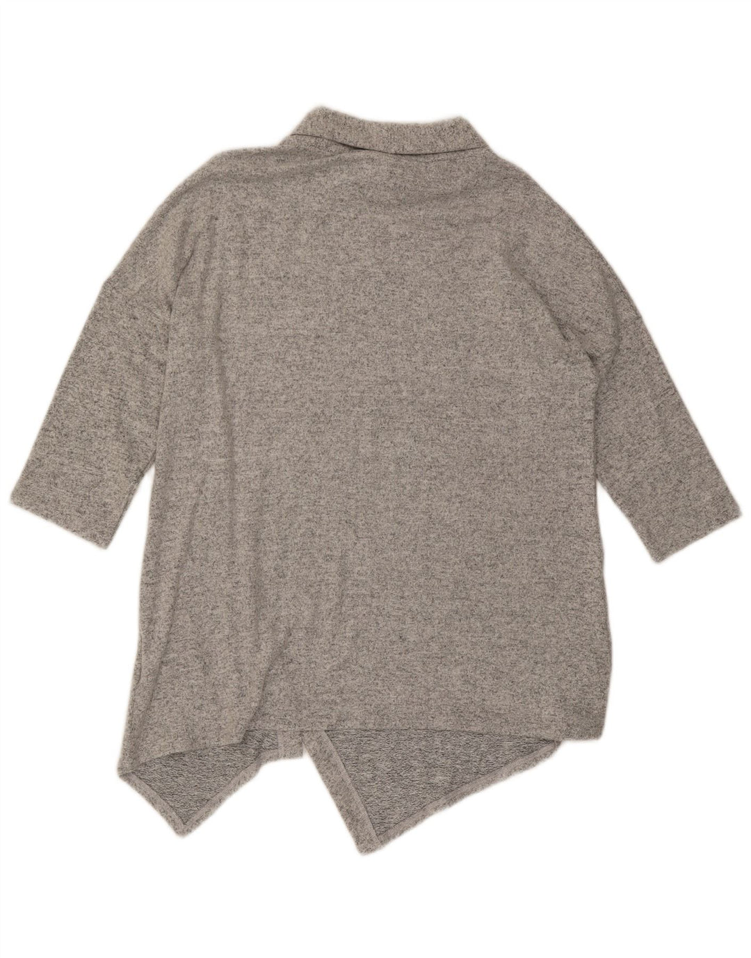 Phase Eight Womens Asymmetric 3/4 Sleeve Tunic Top UK 14 Large Grey Flecked