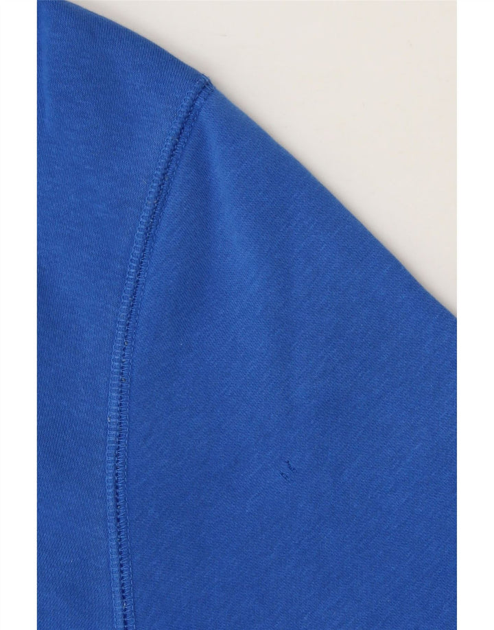 Champion Mens Graphic Hoodie Jumper Small Blue Cotton