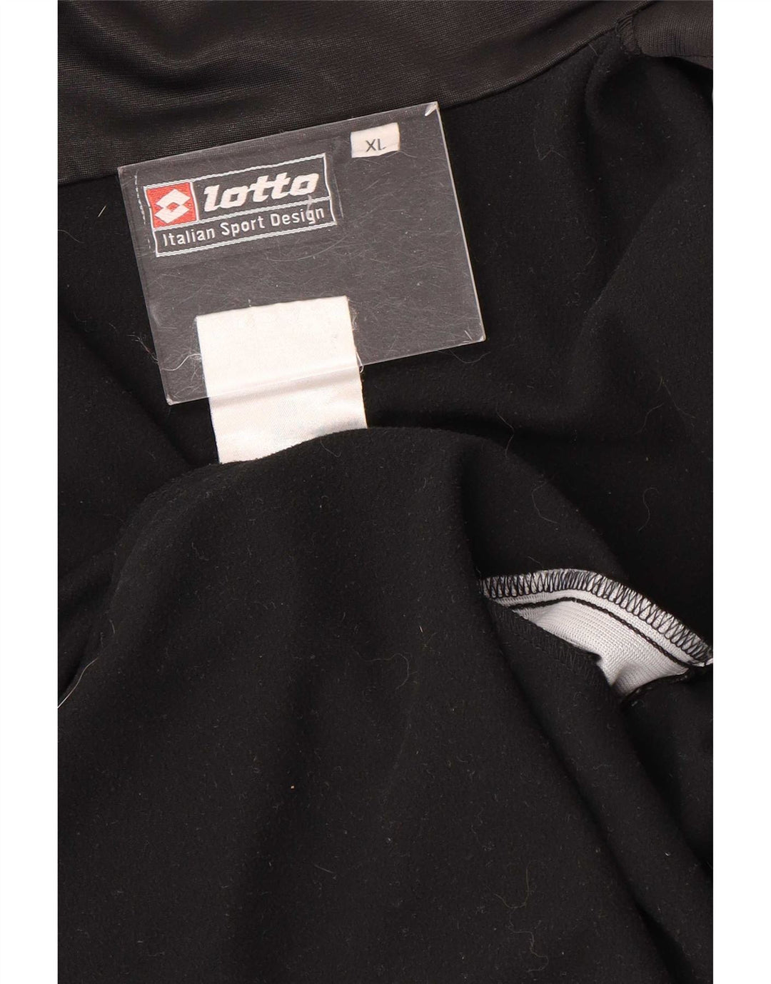 Lotto Mens Graphic Tracksuit Top Jacket XL Black Colourblock Polyester