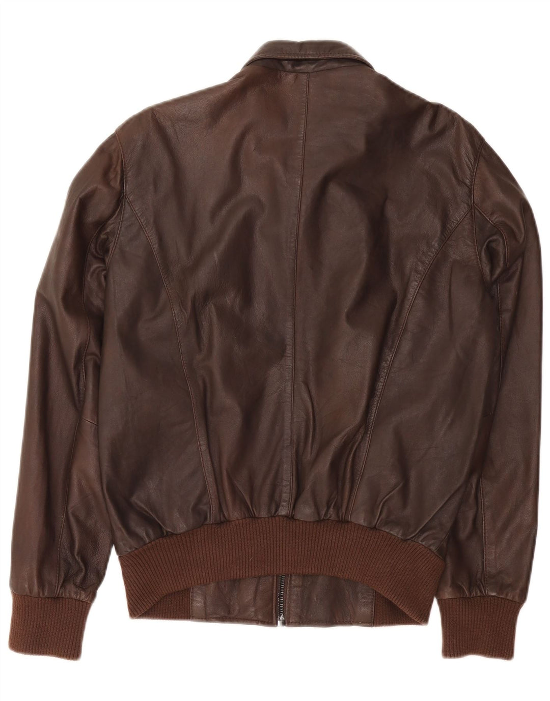 Conbipel Mens Leather Jacket IT 46 Small Brown Leather