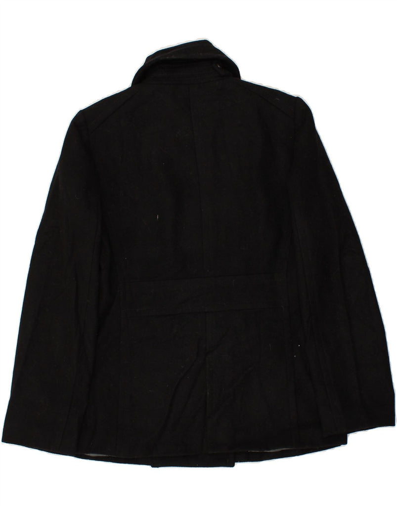 J. CREW Womens Pea Coat UK 14 Medium Black Wool | Vintage J. Crew | Thrift | Second-Hand J. Crew | Used Clothing | Messina Hembry 
