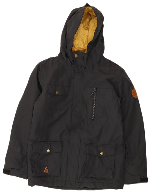 Quiksilver Boys Hooded Windbreaker Jacket 13-14 Years XL Navy Blue