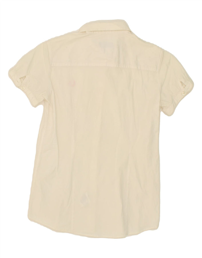 FRED PERRY Girls Short Sleeve Shirt 13-14 Years White Cotton Vintage Fred Perry and Second-Hand Fred Perry from Messina Hembry 