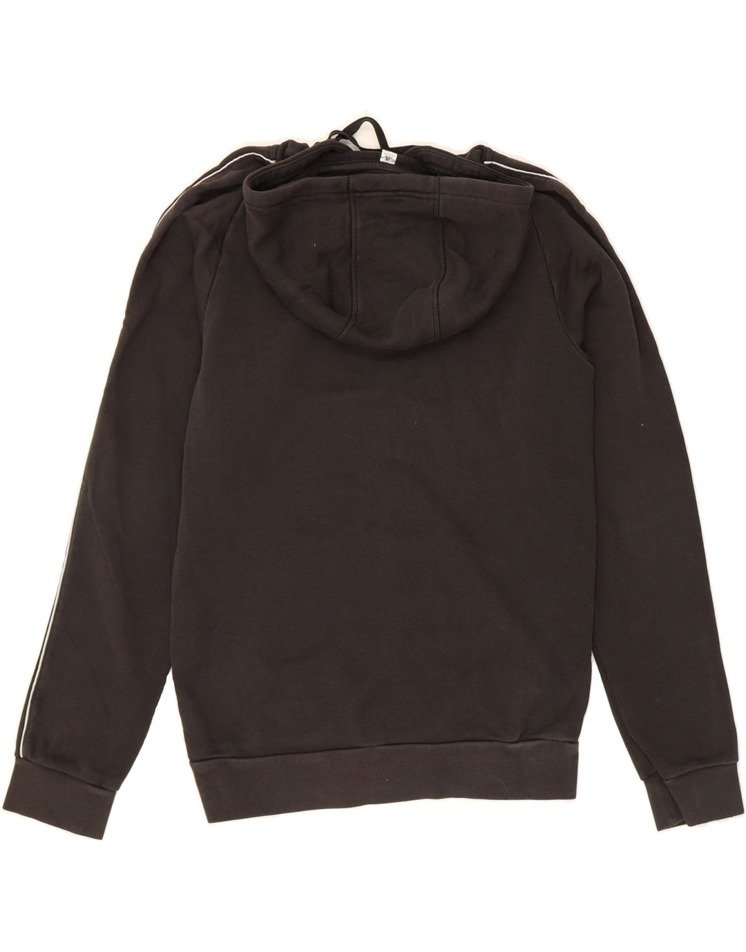 ADIDAS Mens Hoodie Jumper Small Black Cotton Vintage Adidas and Second-Hand Adidas from Messina Hembry 