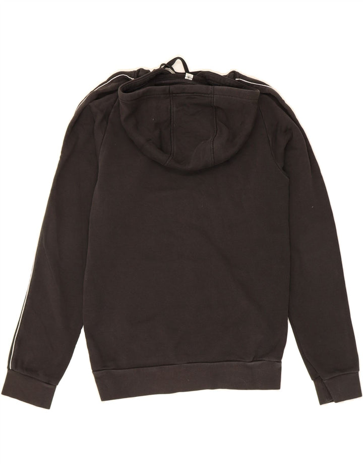 ADIDAS Mens Hoodie Jumper Small Black Cotton Vintage Adidas and Second-Hand Adidas from Messina Hembry 