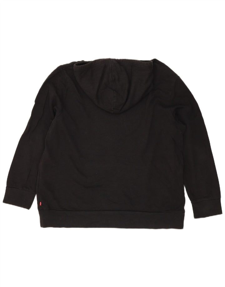 Levi's Mens Graphic Hoodie Jumper 2XL Black Cotton