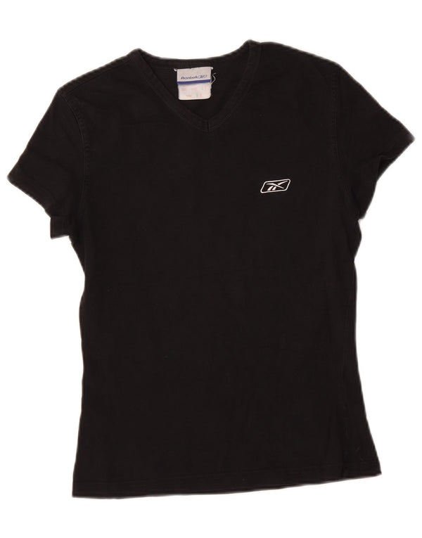 Reebok Womens T-Shirt Top UK 12 Medium Black