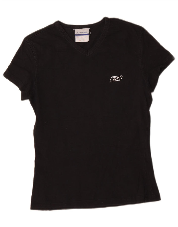 Reebok Womens T-Shirt Top UK 12 Medium Black