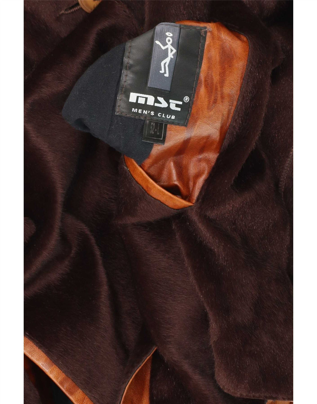 Vintage Mens Leather Reversible Jacket IT 52 Large Brown