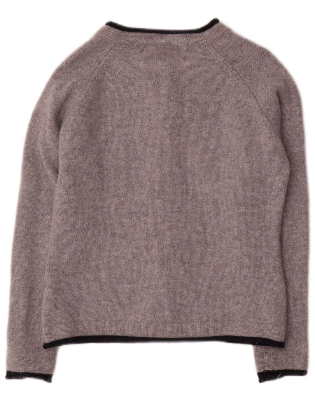 IRELANDS EYE Womens Crop Cardigan Sweater UK 18 XL Grey Wool