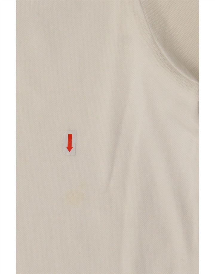 LACOSTE Mens Polo Shirt Size 6 XL White Cotton