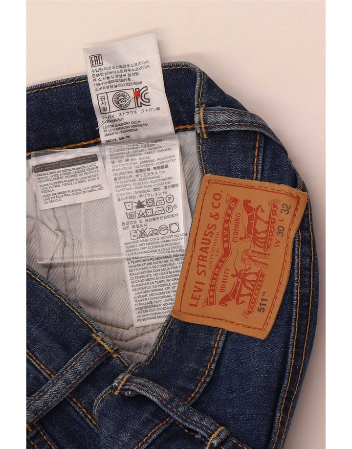 Levi's Mens 511 Slim Jeans W30 L32 Blue Cotton