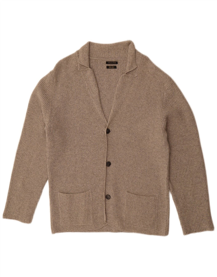 Massimo Dutti Mens Cardigan Sweater Large Grey