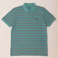 James Pringle Mens Polo Shirt Medium Blue Striped Cotton
