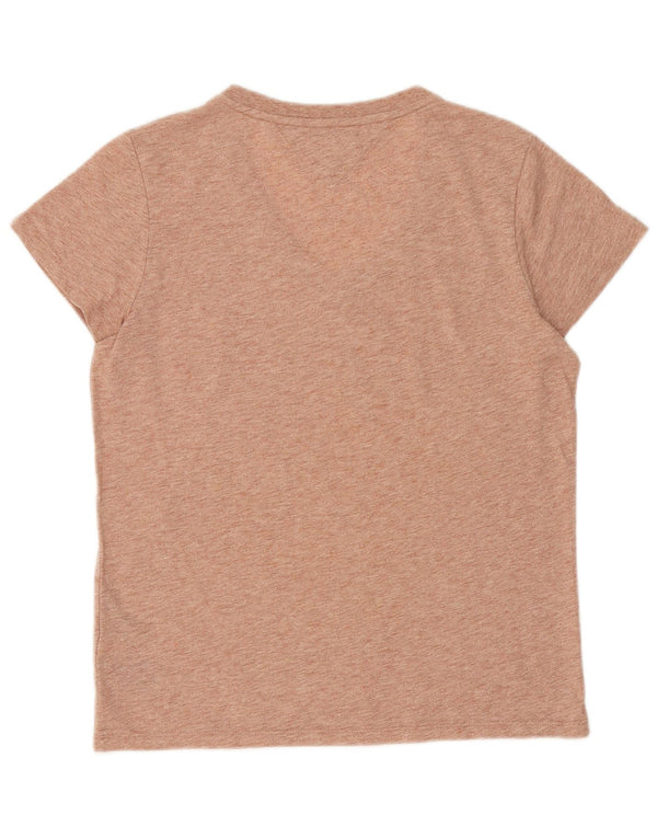 Tommy Hilfiger Womens Oversized Graphic T-Shirt Top UK 6 XS Orange