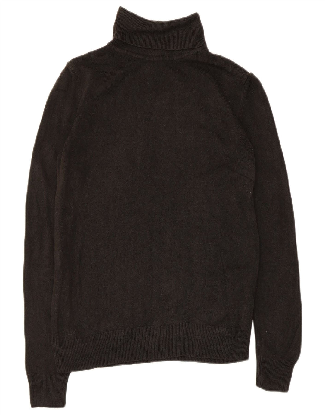 Marks & Spencer Womens Roll Neck Jumper Sweater UK 8 Small Black Acrylic