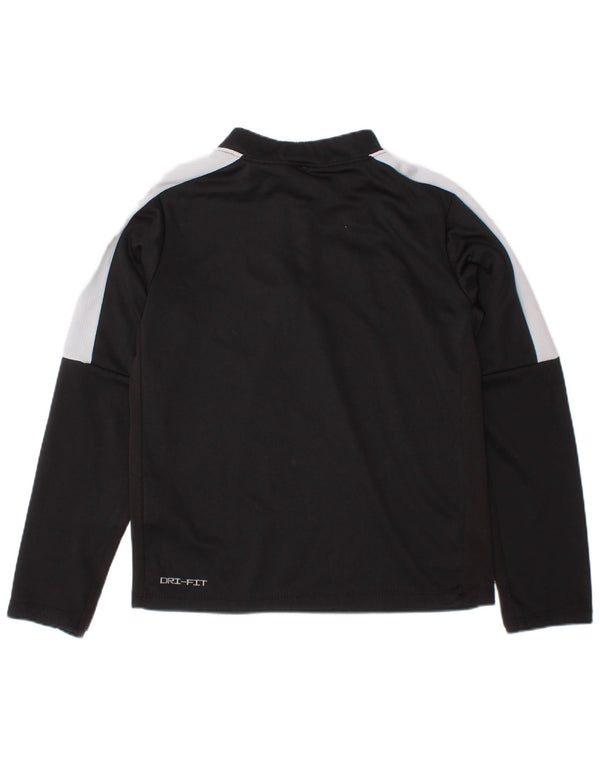 Nike Boys Dri Fit Pullover Tracksuit Top 4-5 Years Small Black Colourblock
