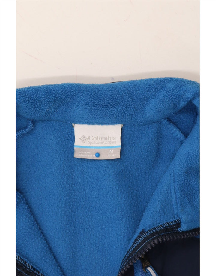 COLUMBIA Boys Fleece Jacket 10-11 Years Medium Blue Polyester Vintage Columbia and Second-Hand Columbia from Messina Hembry 
