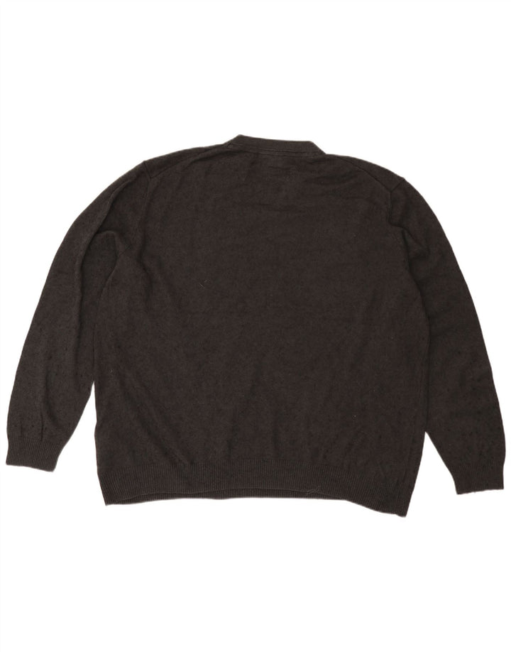 Lyle & Scott Mens Crew Neck Jumper Sweater 2XL Grey Cotton