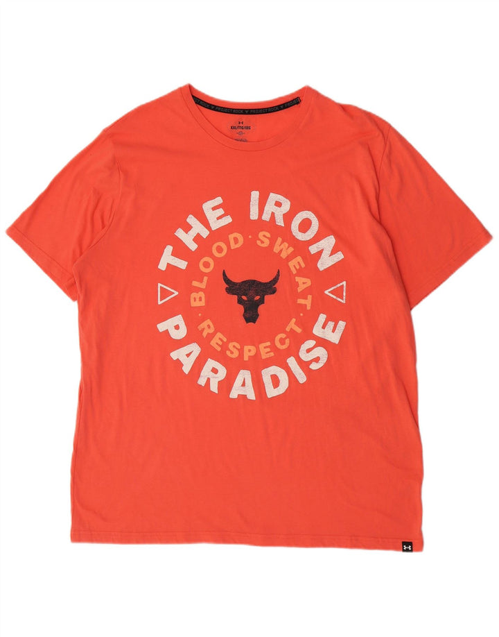 Under Armour Mens Graphic T-Shirt Top 2XL Pink