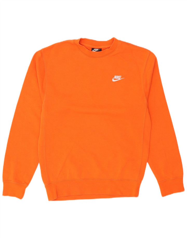 Nike Mens Sweatshirt Jumper XS Orange Cotton