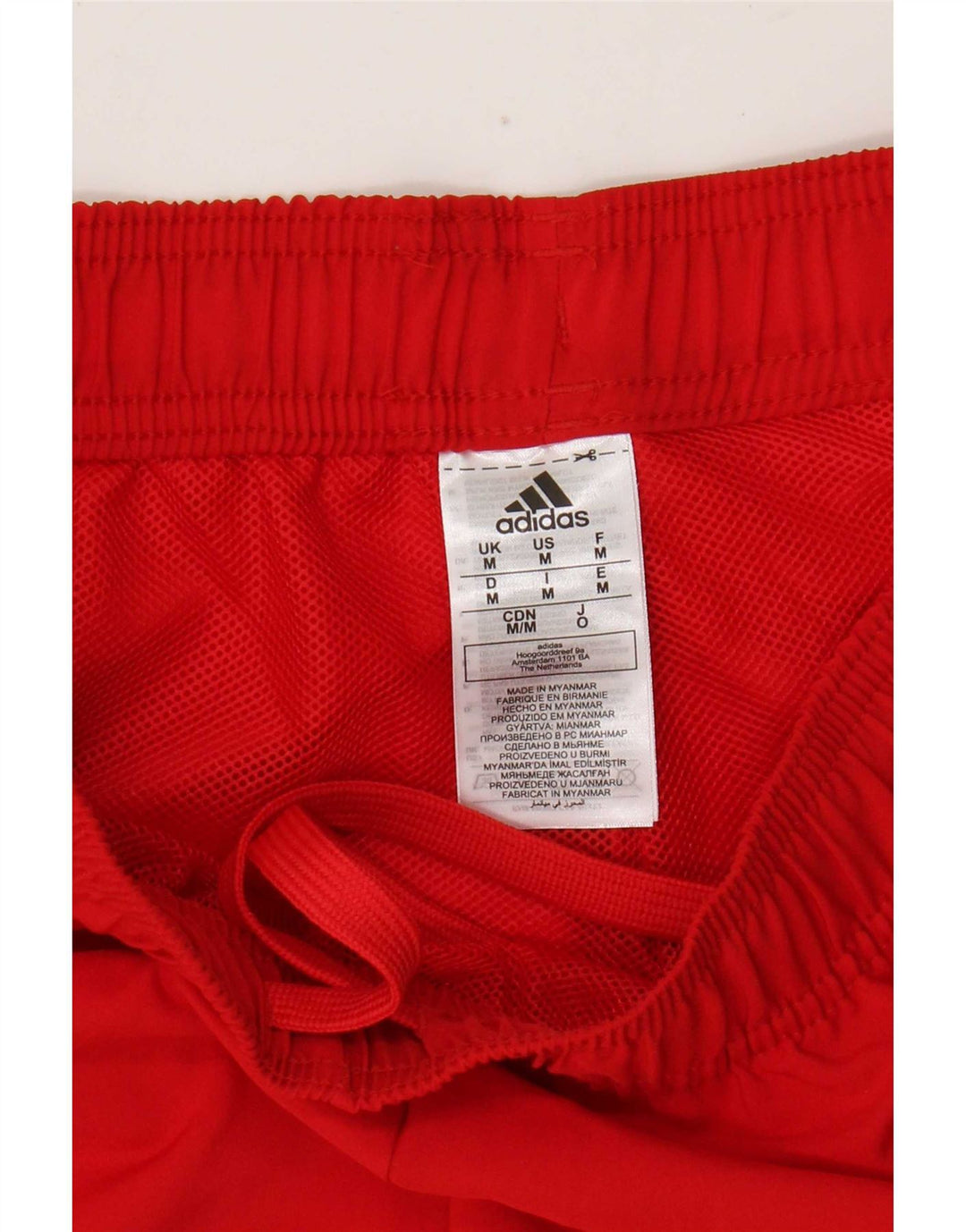 Adidas Mens Sport Shorts Medium Red Polyester