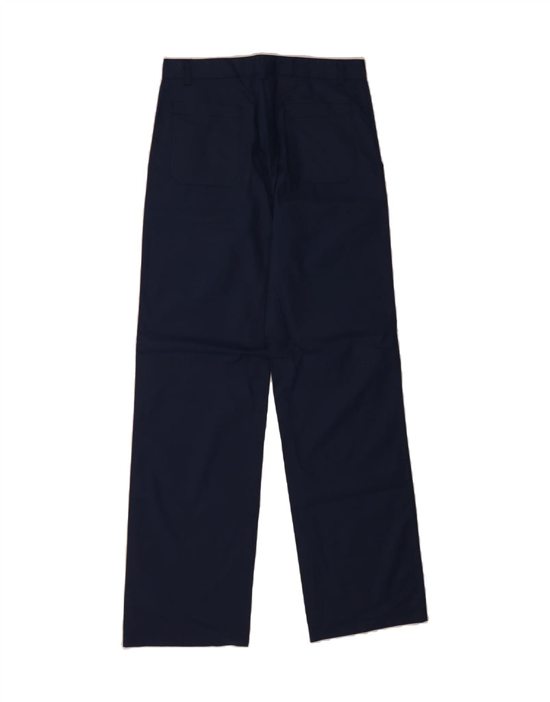 VINTAGE Womens Straight Casual Trousers IT 42 Medium W30 L33 Navy Blue Vintage Vintage and Second-Hand Vintage from Messina Hembry 