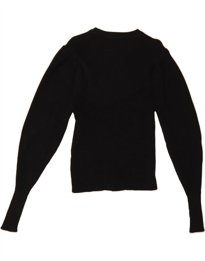 ZARA Womens Crew Neck Jumper Sweater UK 12 Medium Black Vintage Zara and Second-Hand Zara from Messina Hembry 