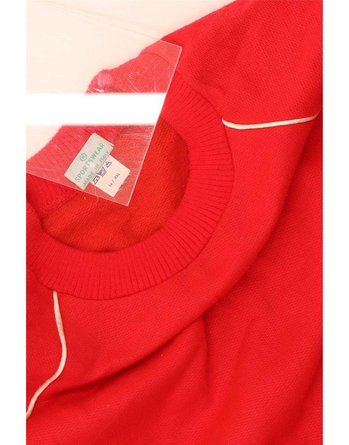 Vintage Mens Sweatshirt Jumper 2XL Red