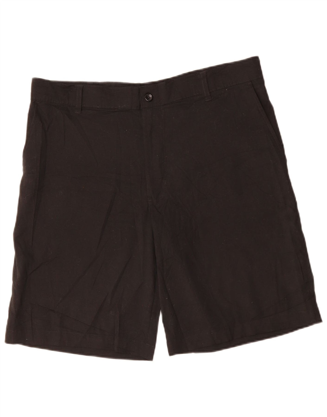 RUSSELL ATHLETIC Mens Chino Shorts W34 Large Black Polyester