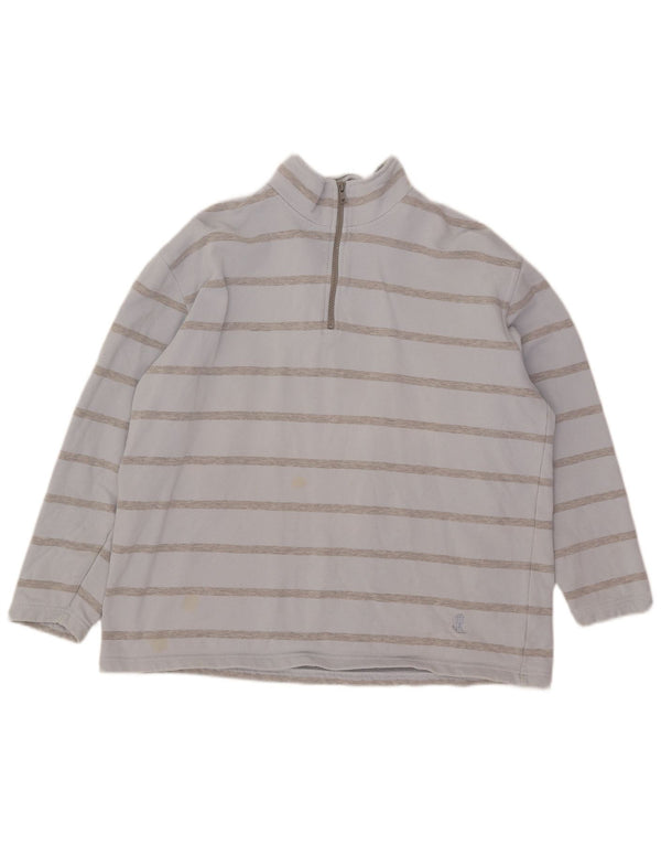 Ralph Lauren Womens Oversized Sweatshirt Jumper UK 12 Medium Blue Striped