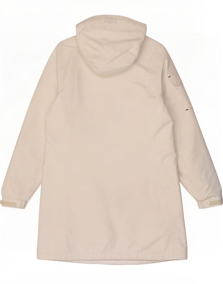 Helly Hansen Womens Hooded Raincoat UK 16 Large White Polyester