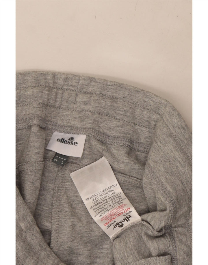 ELLESSE Mens Tracksuit Trousers Large  Grey Cotton
