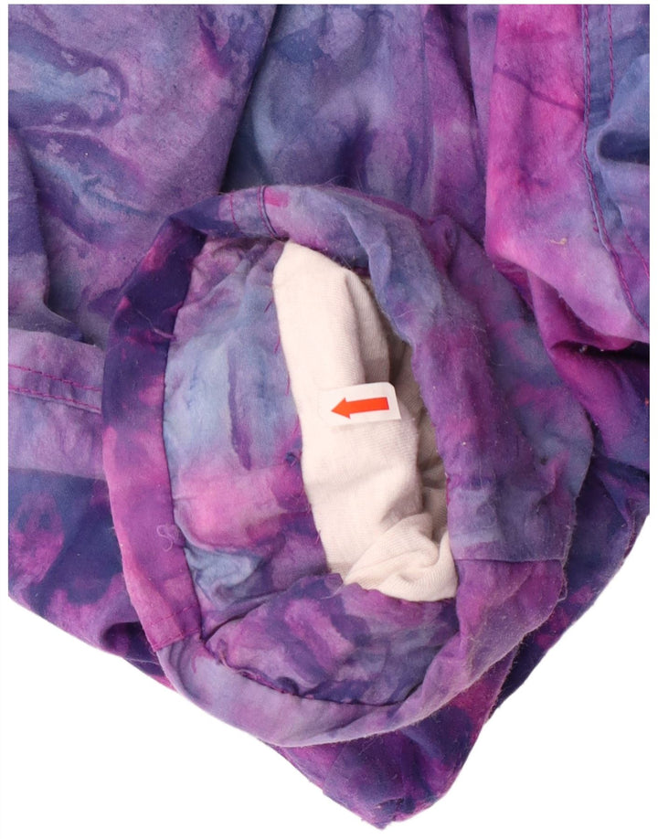 Vintage Womens Tracksuit Top Jacket UK 16 Large Multicoloured Tie Dye