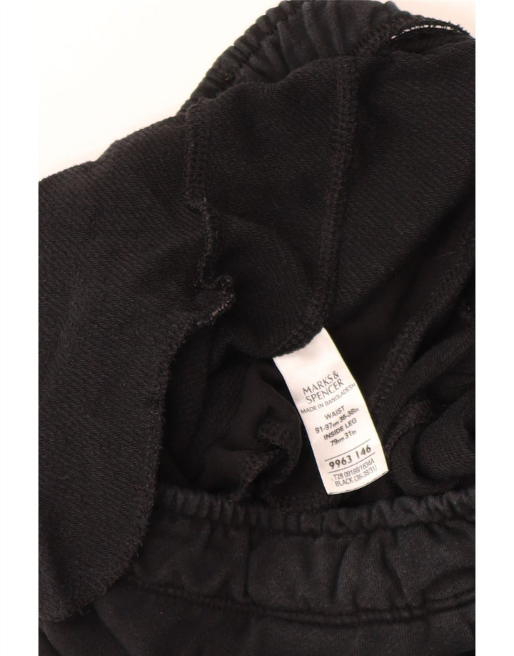 Marks & Spencer Mens Tracksuit Trousers XL  Black Cotton