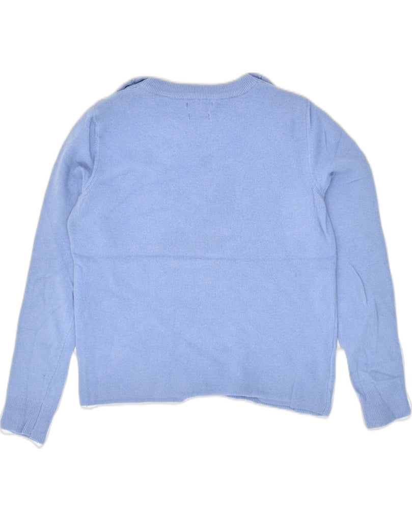 MASSIMO DUTTI Womens Crew Neck Jumper Sweater UK 10 Small Blue Cotton | Vintage Massimo Dutti | Thrift | Second-Hand Massimo Dutti | Used Clothing | Messina Hembry 