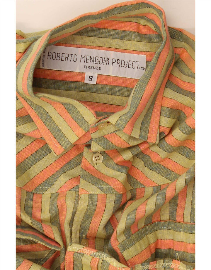 Vintage Womens Oversized Shirt Dress UK 10 Small Multicoloured Striped