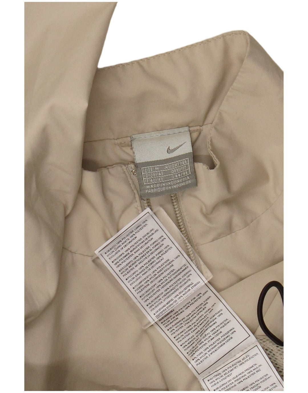 Nike Womens Tracksuit Top Jacket UK 10/12 Medium Beige Colourblock