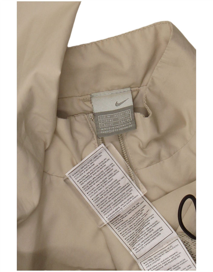 Nike Womens Tracksuit Top Jacket UK 10/12 Medium Beige Colourblock