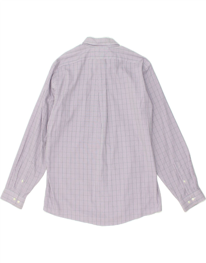 EDDIE BAUER Mens Wrinkle Resistant Relaxed Fit Shirt Large Purple Check | Vintage Eddie Bauer | Thrift | Second-Hand Eddie Bauer | Used Clothing | Messina Hembry 